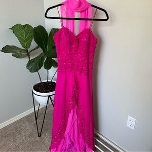 Scala Hot Pink Formal Vintage Dress